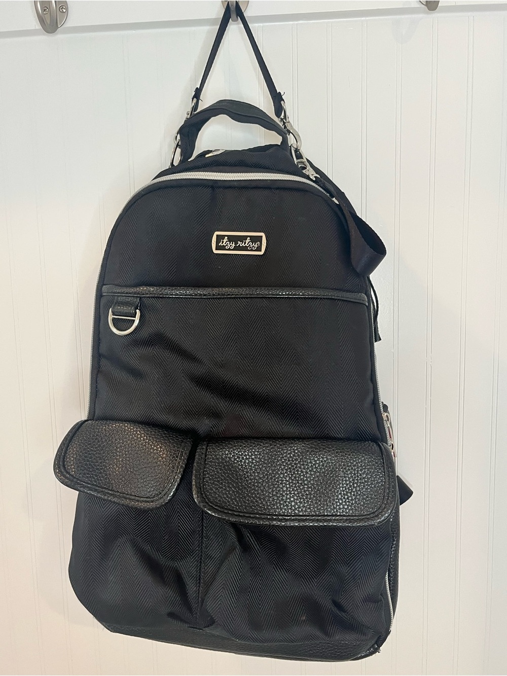 Itzy Ritzy Black Baby Diaper Backpack